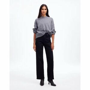 NWT! Madewell - The Perfect Vintage Wide-Leg Jean - Black Rinse Wash - Size 30